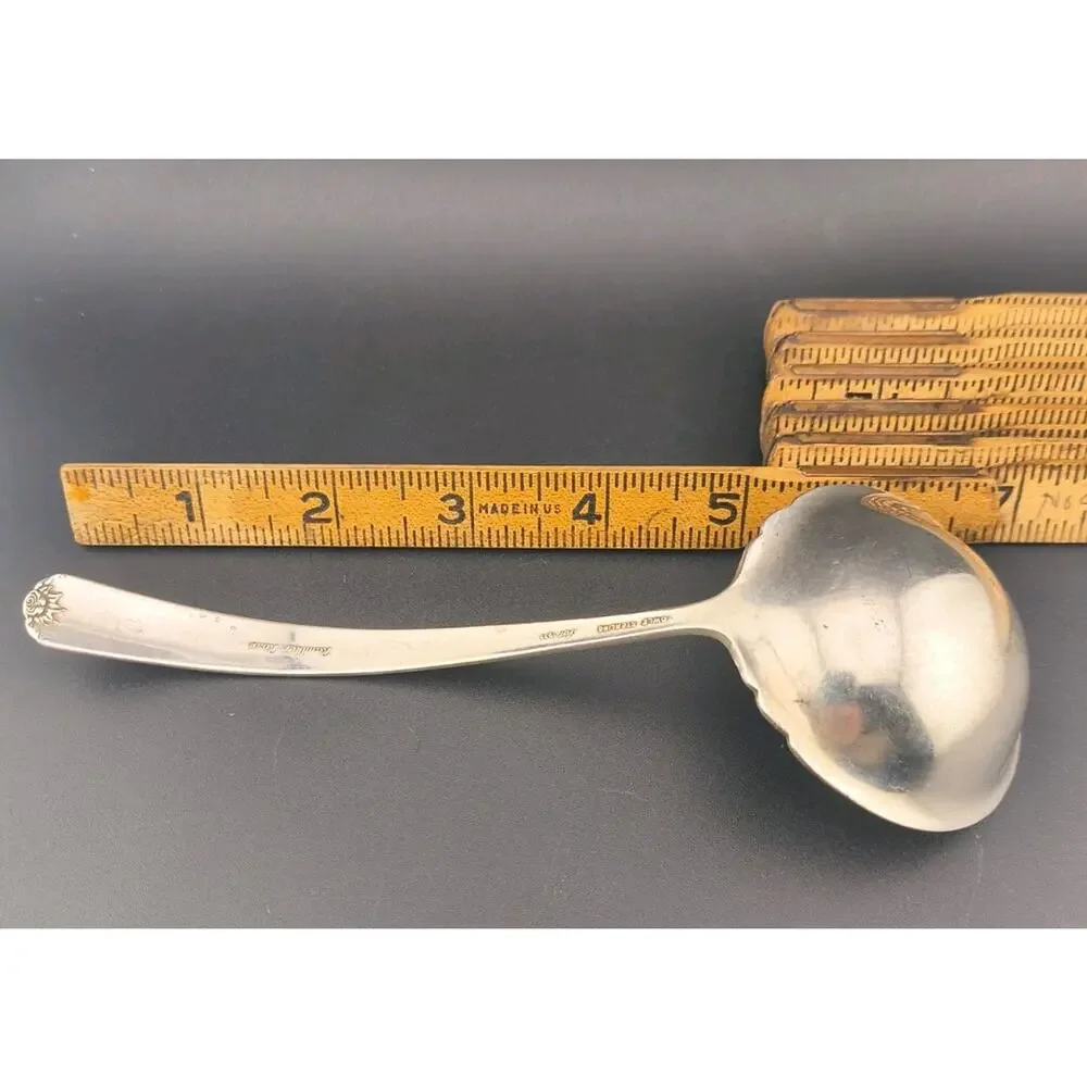 Towle Rambler Rose Sterling Silver Gravy Ladle 6-7/8